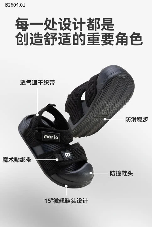 SANDAL MARIO BẢO VỆ MŨI CHÂN CHO BÉ-sỉ 127k