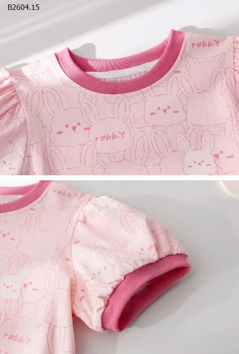 ÁO BÉ GÁI HOẠ TIẾT THỎ-sỉ 85k