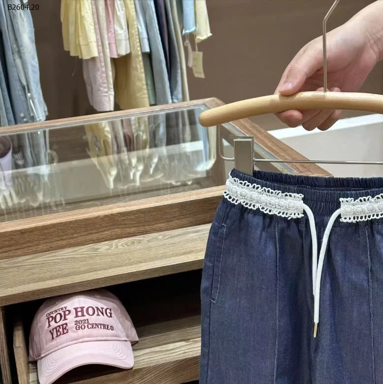 QUẦN JEANS CAP PHỐI REN BÉ GÁI-sỉ 175k