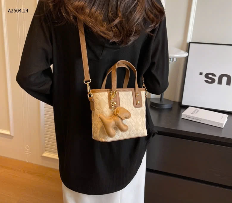 TÚI XÁCH BUCKET XÁCH TAY KÈM MÓC  -sỉ 163k