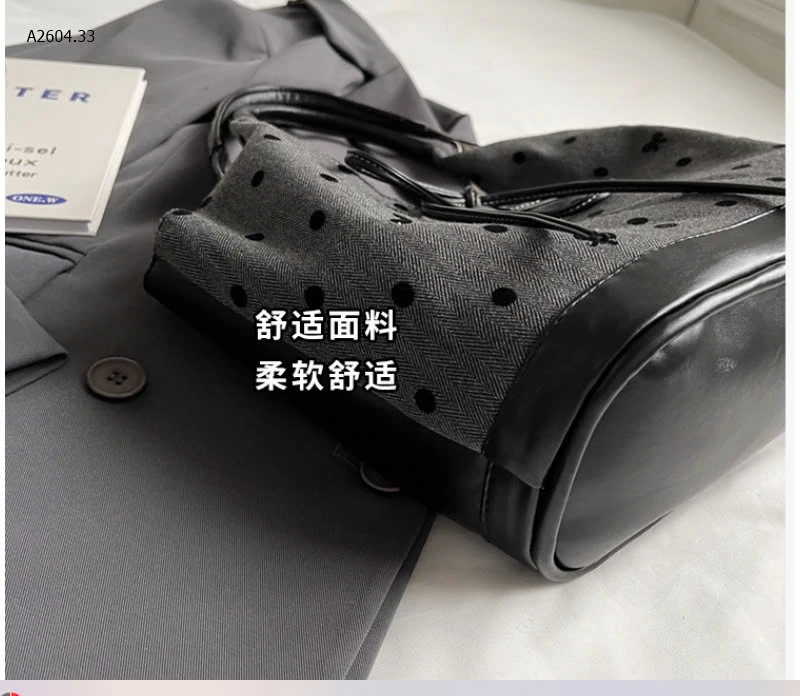 TÚI XÁCH HỌA TIẾT KẺ-CHẤM BI NỮ-sỉ 84k