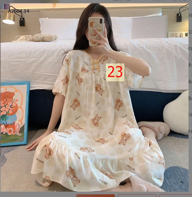 VÁY NGỦ HỌA TIẾT NỮ -sỉ 110k