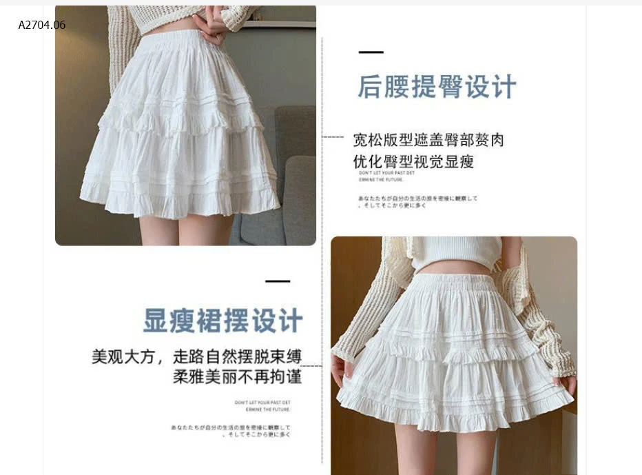 CHÂN VÁY BÈO TẦNG-sỉ 113k