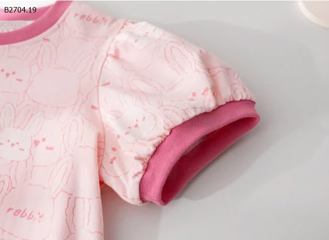 ÁO CHO BÉ GÁI HOẠ TIẾT THỎ-sỉ 85k