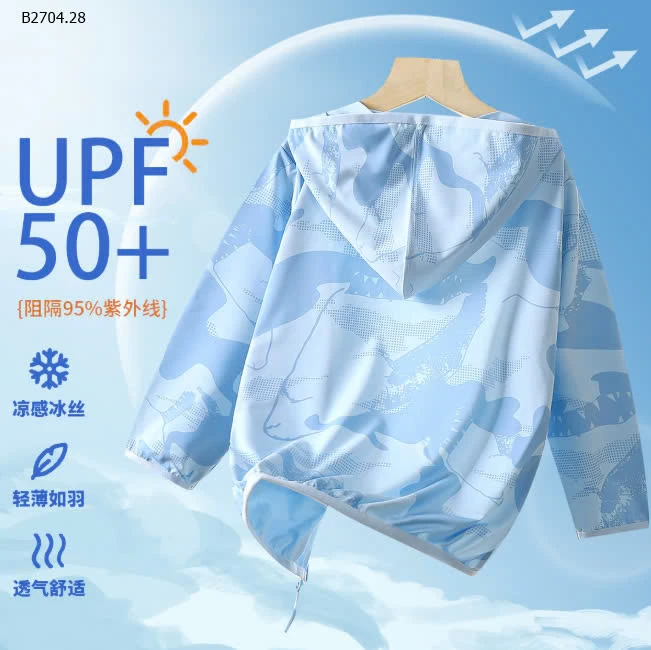 ÁO CHỐNG NẮNG CHO BÉ ( CÓ SIZE ĐẠI ) -sỉ Sz 100-140 : 95k           Sz 150-180 : 105k