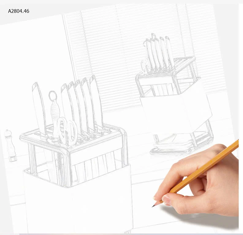 Khay để dao bằng kim loại thoáng hơn khay gỗ, không lo ẩm mốc-sỉ 170k