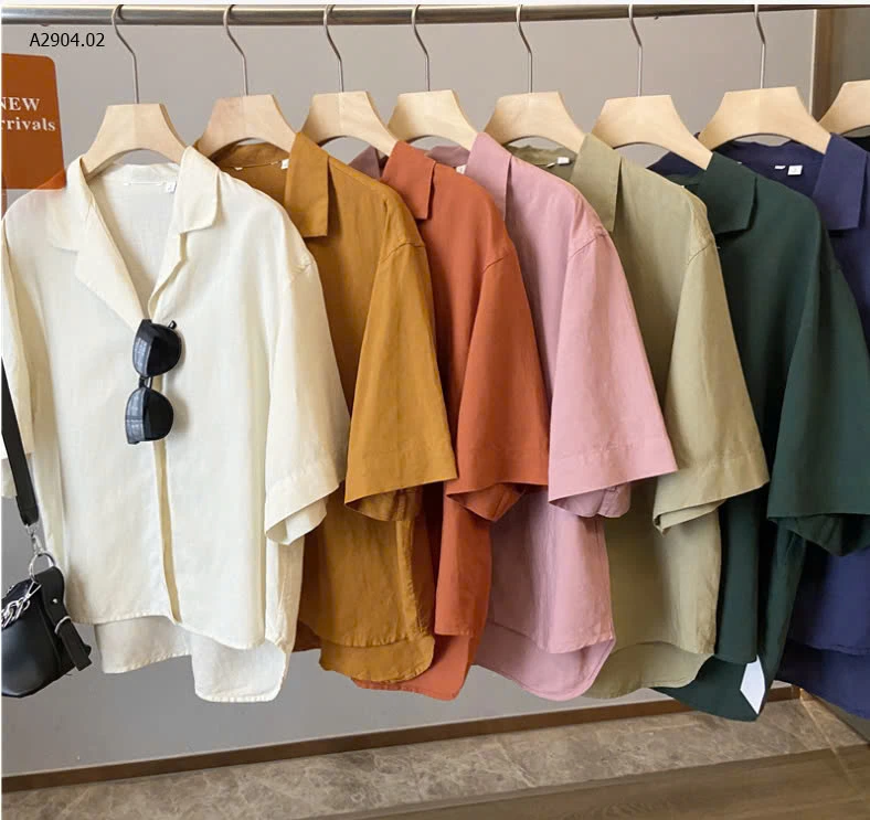 ÁO SƠ MI TAY NGẮN NỮ -sỉ 163k