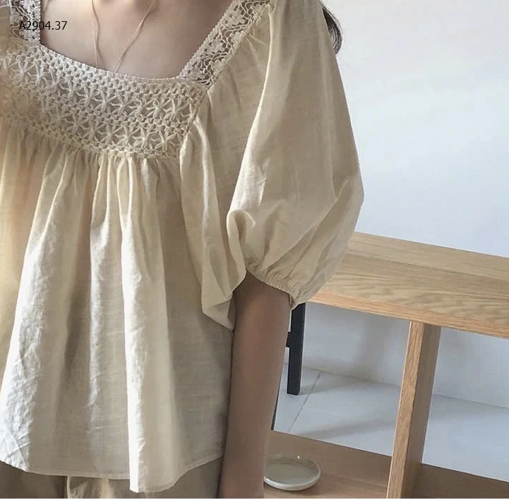 ÁO TAY BỒNG PHỐI REN CHO NỮ-sỉ 103k