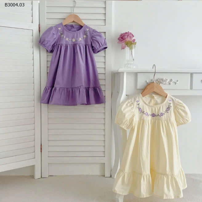 VÁY BABYDOLL CỔ HOA CHO BÉ-sỉ 154k