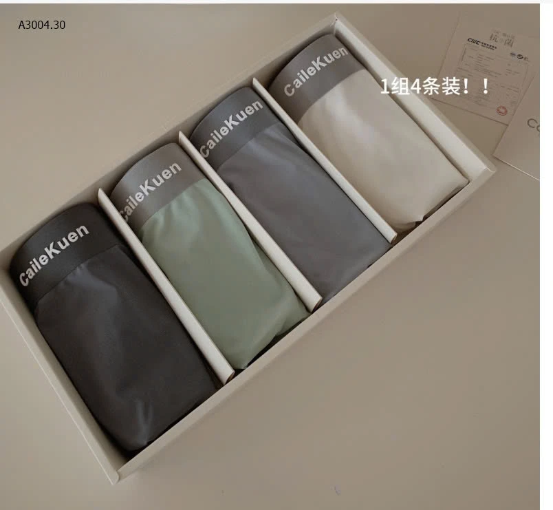 SET 4C QUẦN SỊP ĐÙI CHO NAM CAILEKUEN-sỉ 187k/set 4c mix 