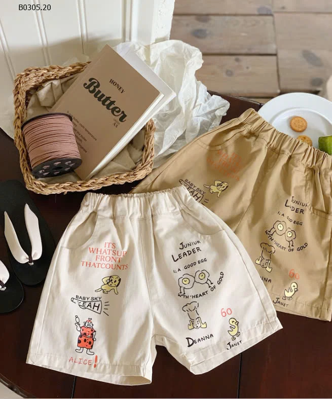 QUẦN SHORT IN HÌNH DỄ THƯƠNG -sỉ 128k