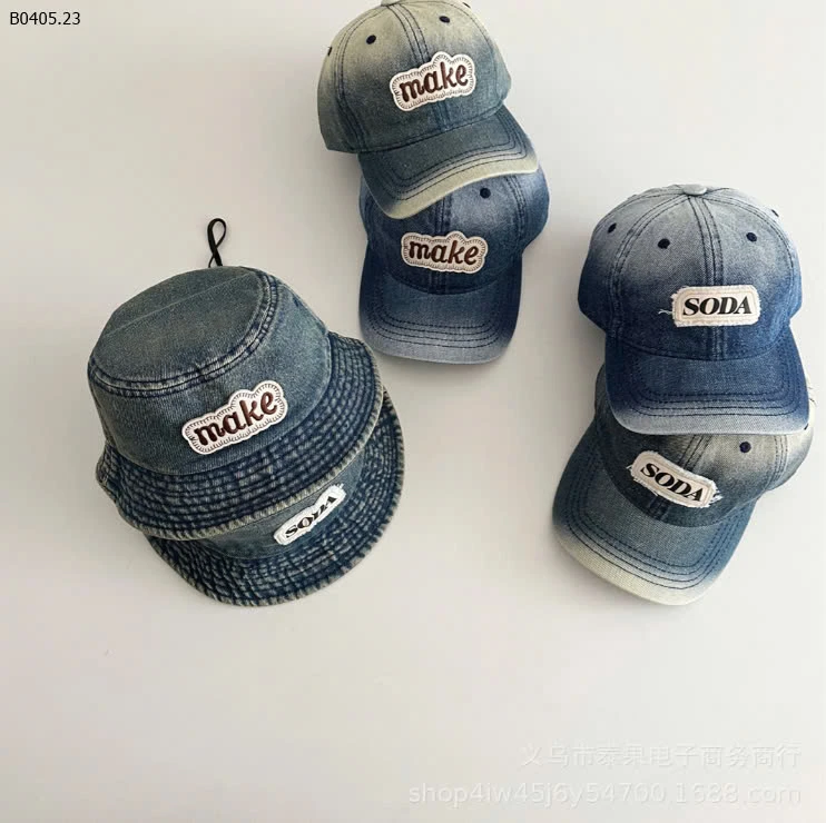BST MŨ DENIM THÊU CHỮ -sỉ 104k