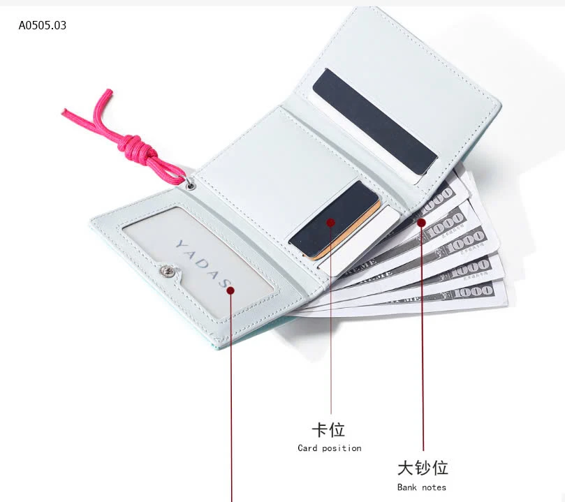 VÍ MINI CẦM TAY CHO NỮ YADAS-sỉ 67k