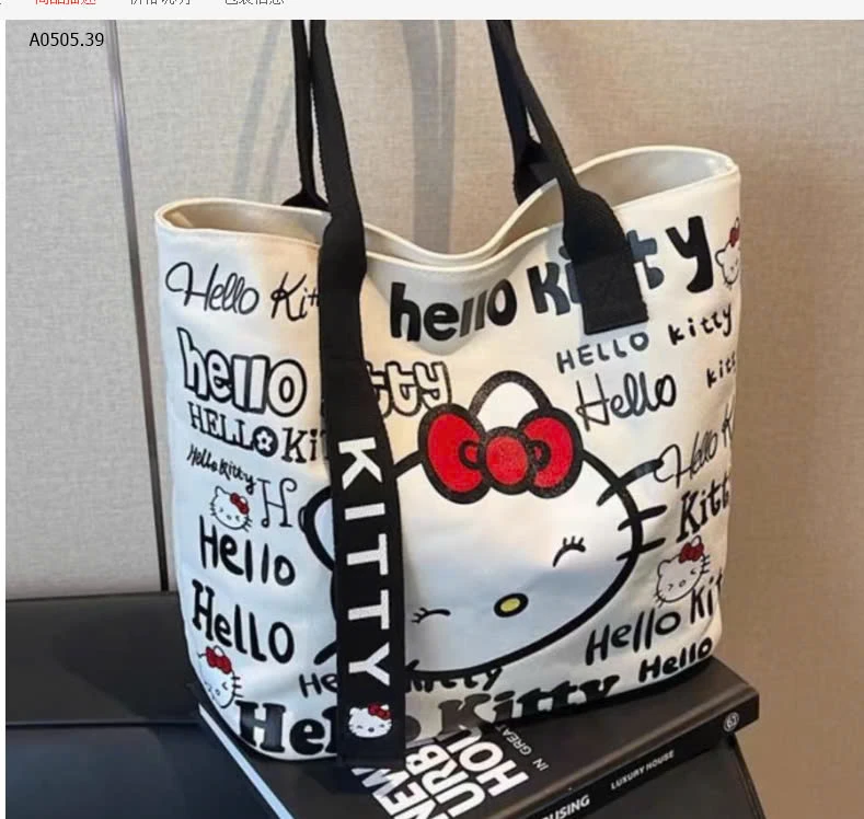 TÚI VẢI CANVAS HELLO KITTY-sỉ 55k