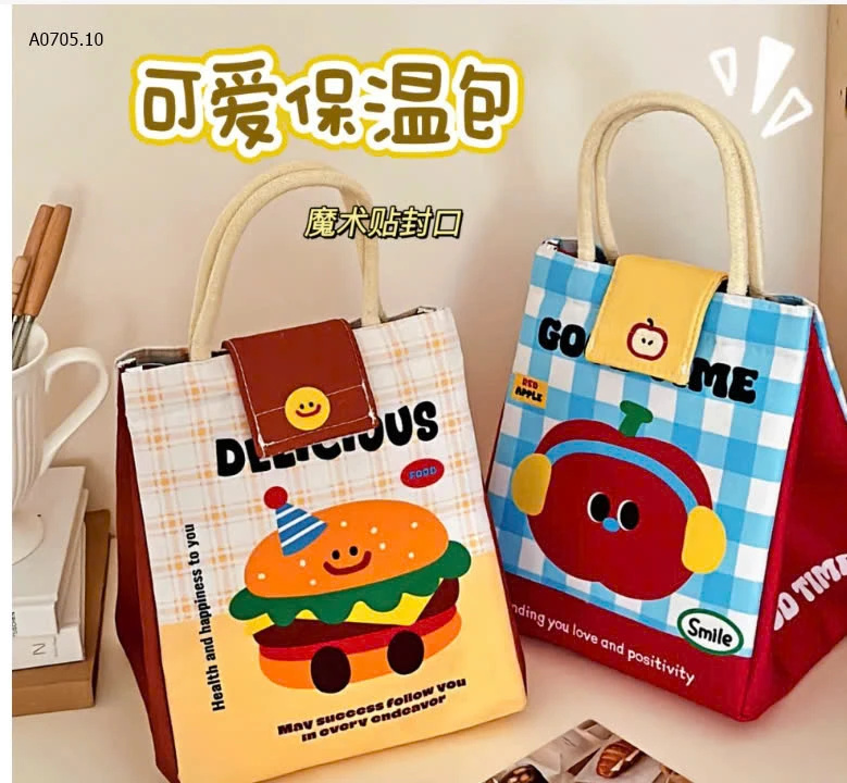 TÚI GIỮ NHIỆT ĐỰNG ĐỒ ĂN TRƯA KUTE -sỉ 78k