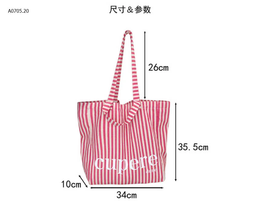 Túi tote kẻ đeo vai Cupere-sỉ 83k