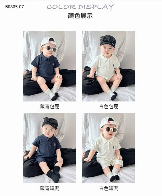 BODY CỔ POLO CHO BÉ -sỉ Số 1,2 : 110k            Số 3,4 : 120k 