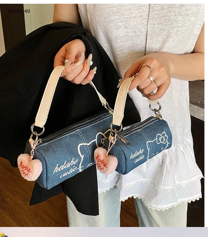 TÚI XÁCH KITTY HÌNH TRỤ MINI -sỉ Sz nhỏ : 109k                Sz to : 119k