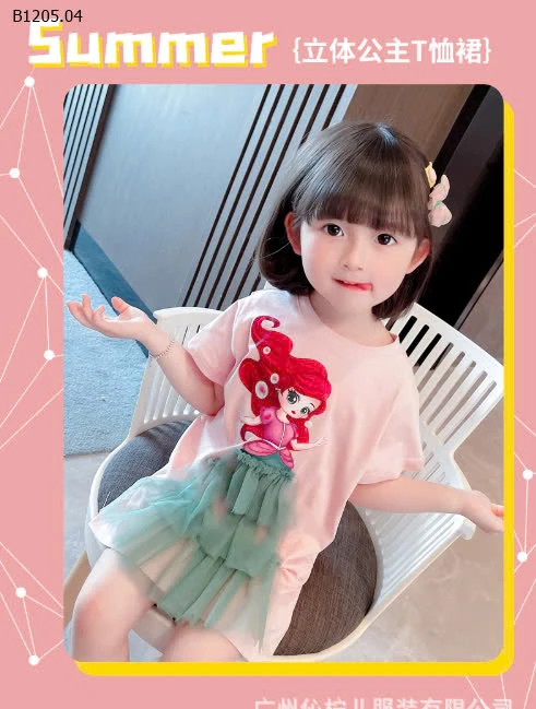  ÁO CÔNG CHÚA 3D CHO BÉ IU  - sỉ 69k