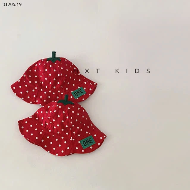 MŨ VÀNH TRÒN DÂU TÂY ĐỎ CHO BÉ yêu   - sỉ 77k