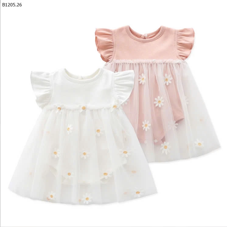 BODY PHỐI VOAN HOA CÚC  BG  - sỉ 156k