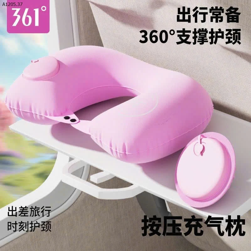 GỐI ĐỠ CỔ 361 (gối hơi + bịt mắt + túi đựng)- sỉ 70k