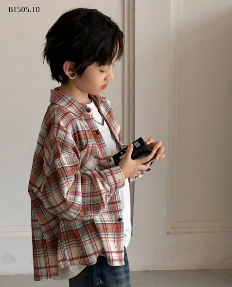 ÁO SƠ MI KẺ DÀI TAY CHO BT -Sỉ 109k