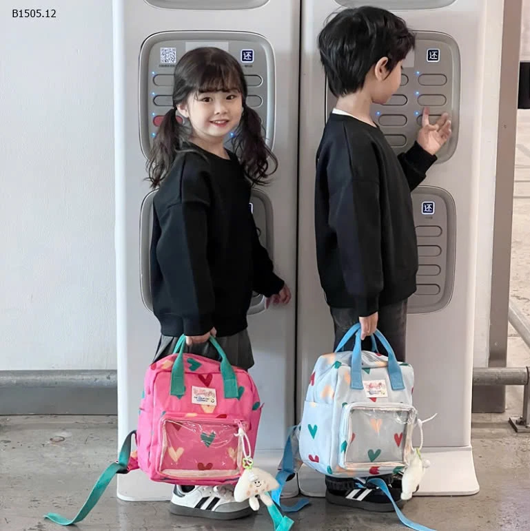 BALO HỌA TIẾT TIM CHO BÉ  YÊU -Sỉ 130k