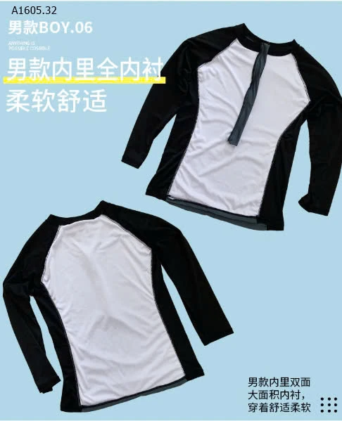 BỘ BƠI DÀI TAY NAM NỮ-sỉ Bộ nam : 151k / Bộ nữ : 146k