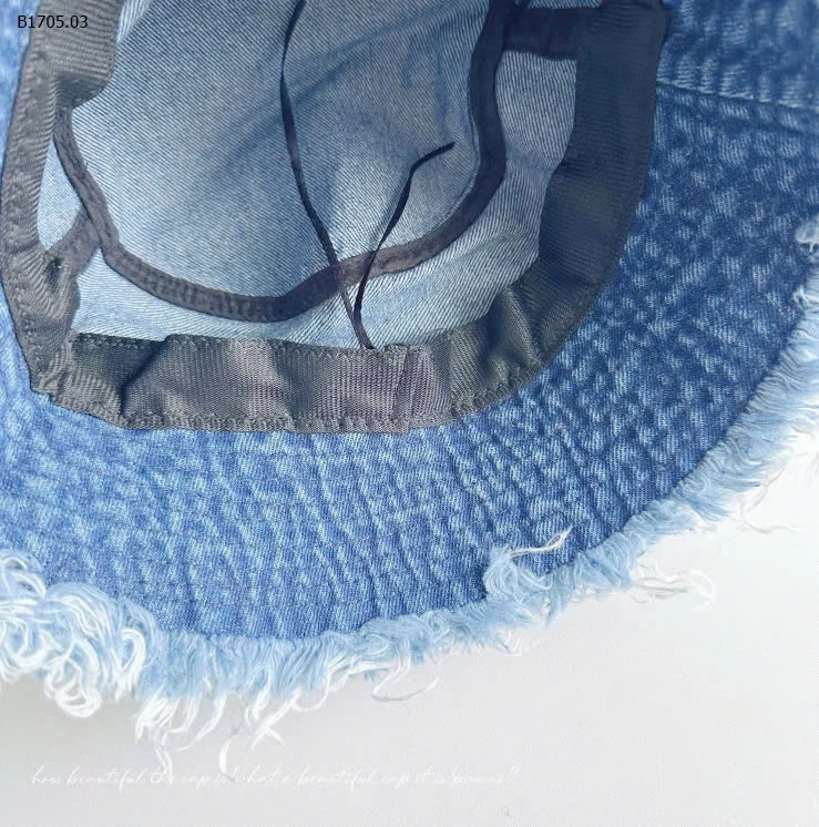 MŨ DENIM MÈO VIỀN RÁCH CHO BÉ GÁI -sỉ 93k