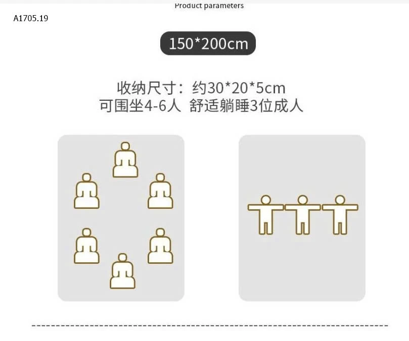 THẢM DÃ NGOẠI/  PICNIC GẤP GỌN CHỐNG THẤM NƯỚC-sỉ 55k