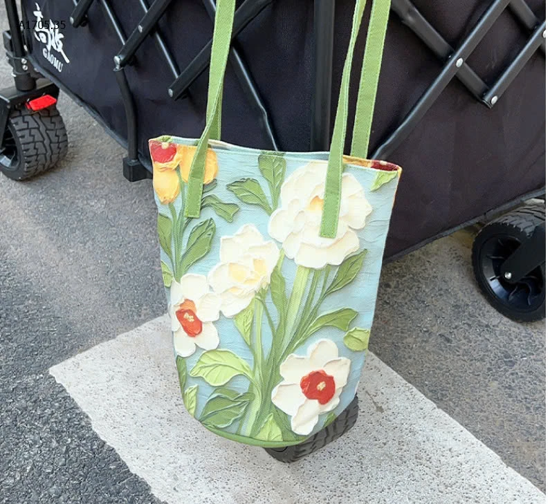 TÚI XÁCH HOA 3D VINTAGE-sỉ 55k