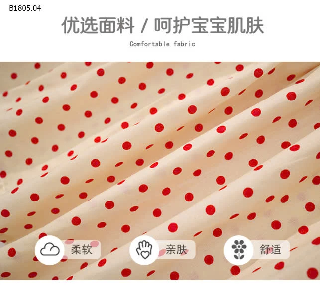 VÁY CHẤM BI Premium chính hãng CHO BG  -Sỉ 123k