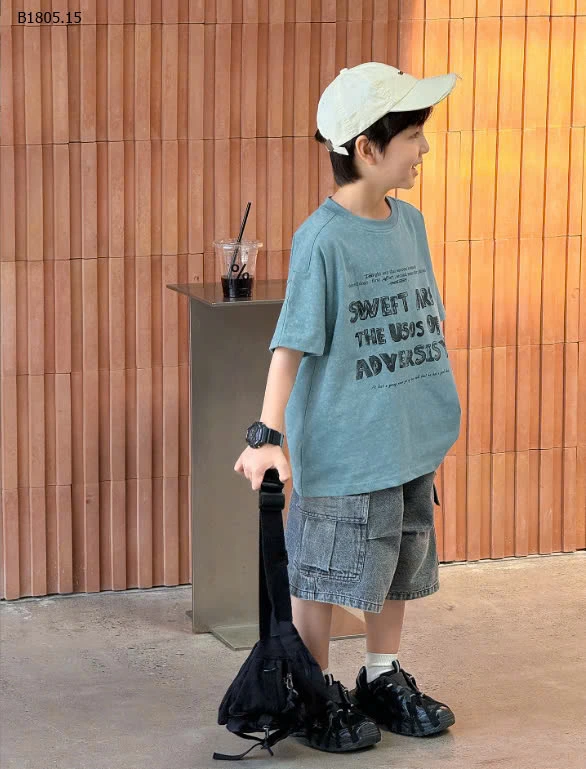 ÁO PHÔNG MIX SHORT JEAN  AOA BT -Giá sỉ như sau: áo : 137k  quần : 185k