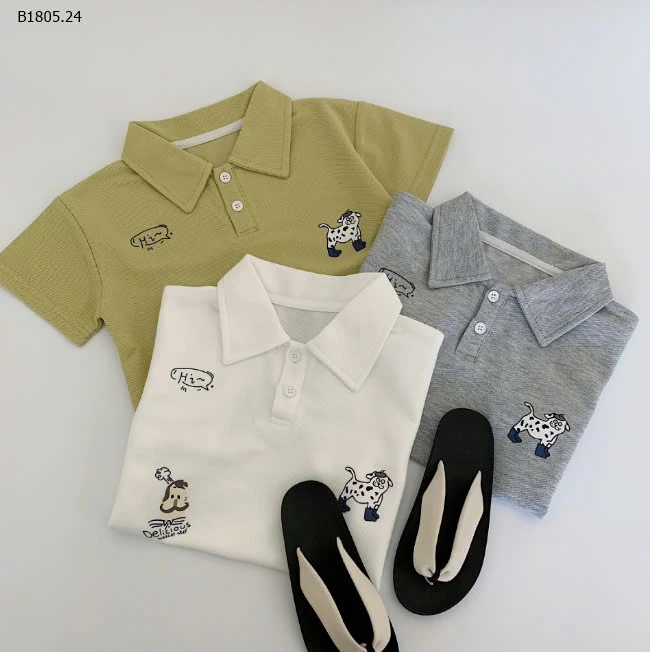 Áo thun POLO  mùa hè cho bé CUTE -Sỉ 123k