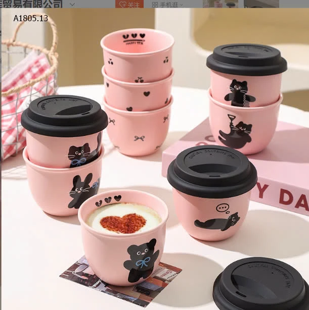 Mini cup bằng sứ 250ml phiên bản Blackpink- Sỉ 145k/ set 2 cup ( hoạ tiết ngẫu nhiên ) 