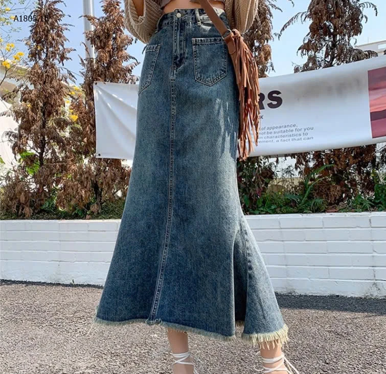 CHÂN VÁY JEANS DÁNG DÀI  - sỉ 157k