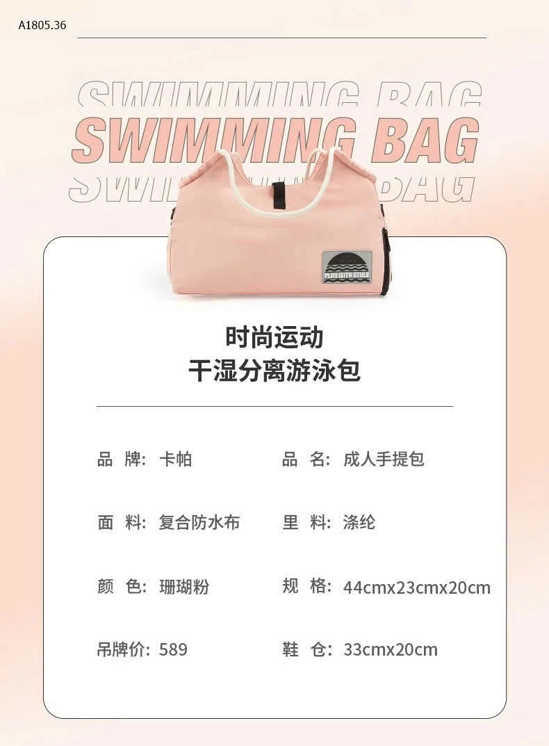 Túi đựng đồ tập , đồ bơi kappa - sỉ 400k