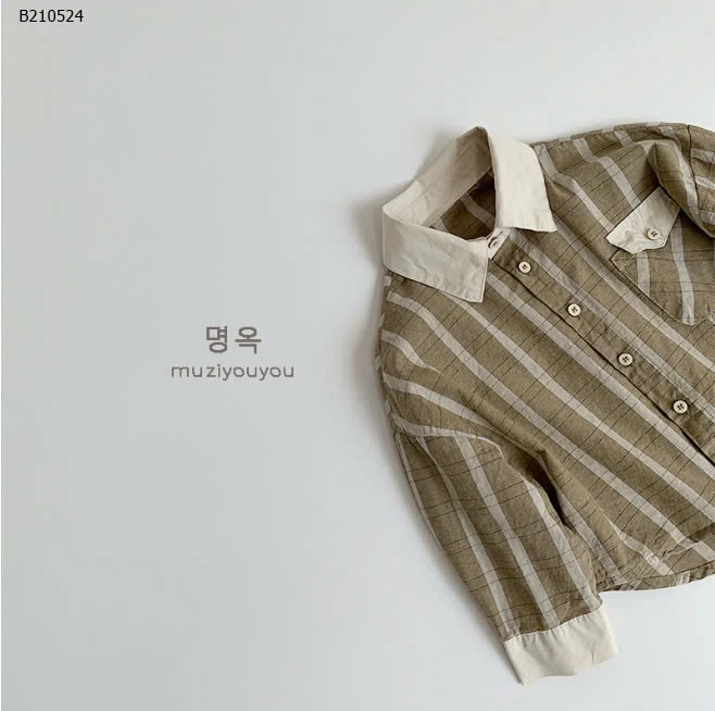 ÁO SƠ MI KẺ CHO BÉ TRAI - sỉ 146k