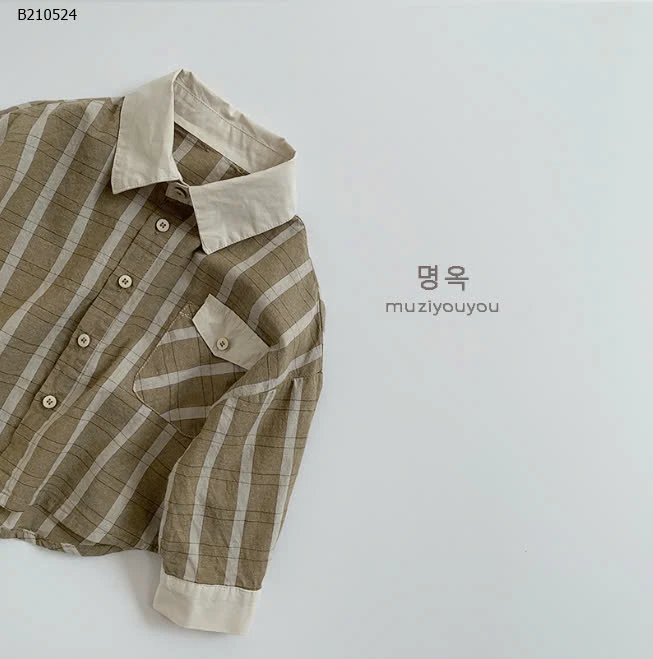 ÁO SƠ MI KẺ CHO BÉ TRAI - sỉ 146k