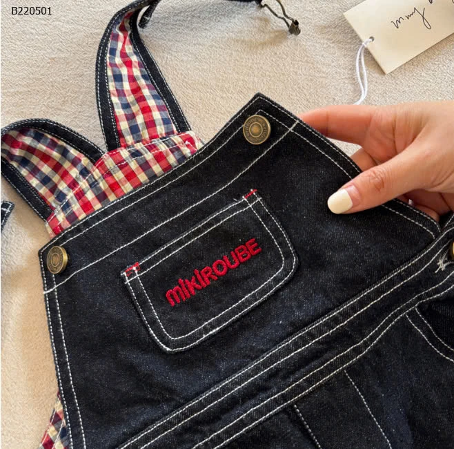 QUẦN YẾM DENIM CHỮ ĐỎ NHÀ MMY BT BG-Sỉ 189k