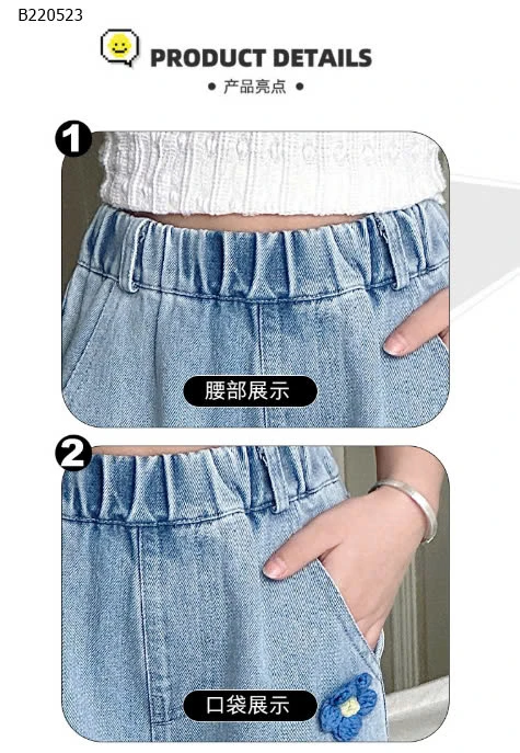 QUẦN JEAN HOA BÉ GÁI-Sỉ 150k