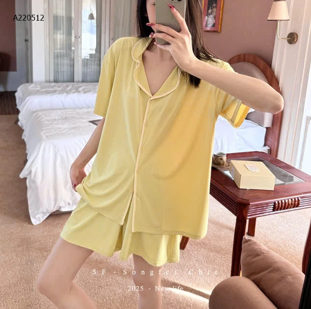 BỘ MẶC NHÀ TRƠN MÀU CHO NỮ- sỉ 198k
