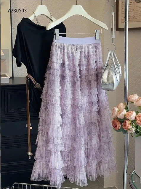 CHÂN VÁY VOAN TẦNG CÔNG CHÚA ANNA - si 208k