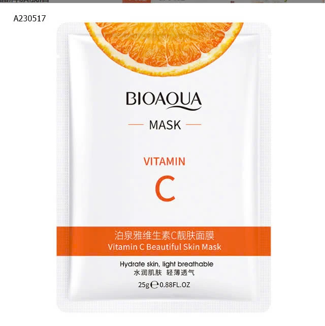 MẶT NẠ VITAMIN C BIOAQUA- sỉ 69k/set 20 miếng