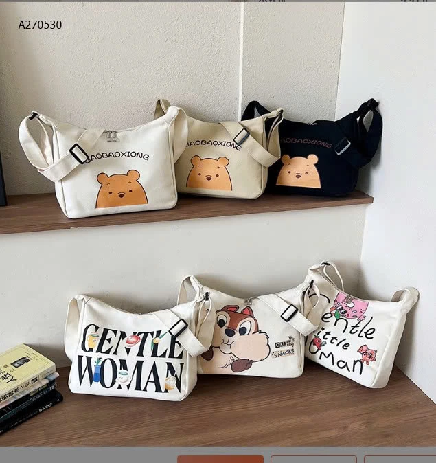 TÚI VẢI ĐEO VAI -Sỉ 62k