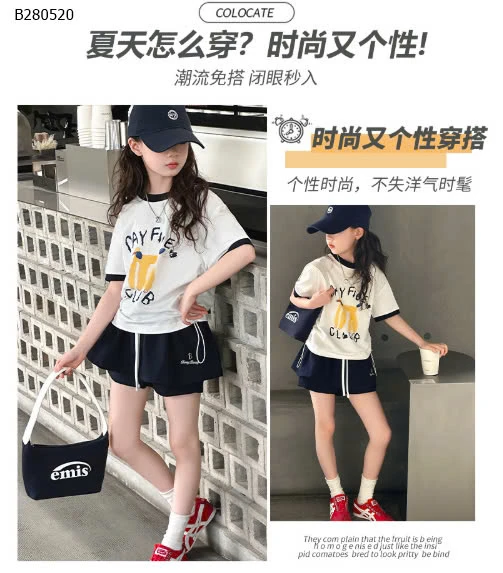 Bộ đồ pc nữ sinh sz đại cho bé -Sỉ giá  áo: 135k  quần: 144k  set: 249k 