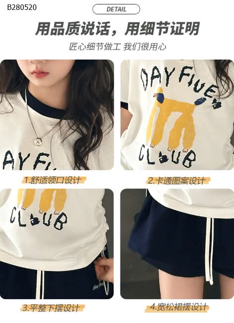 Bộ đồ pc nữ sinh sz đại cho bé -Sỉ giá  áo: 135k  quần: 144k  set: 249k 