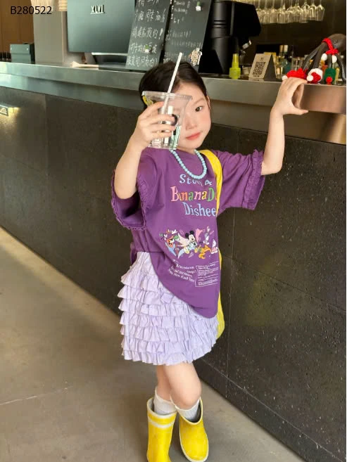 ÁO TÍM MIX CV TÍM NHÚN BÈO - Sỉ giá 269k/set 