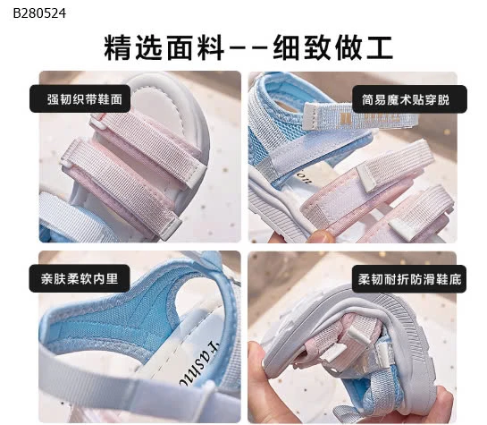 DÉP SANDAL PHỐI MÀU CHO BÉ  -Sỉ 26-30: 139k 31-36: 147k